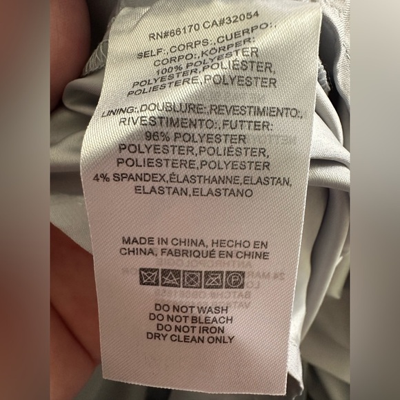 NWT BHLDN Anthropologie 0 Madrie Maxi Dress Fog Grey Bridesmaid Halter Chiffon - Picture 14 of 14